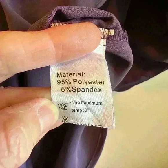 VIIShow Women’s Lightweight Purple Blouse With Tie Knot In Front - Size 2XL - Picture 6 of 10